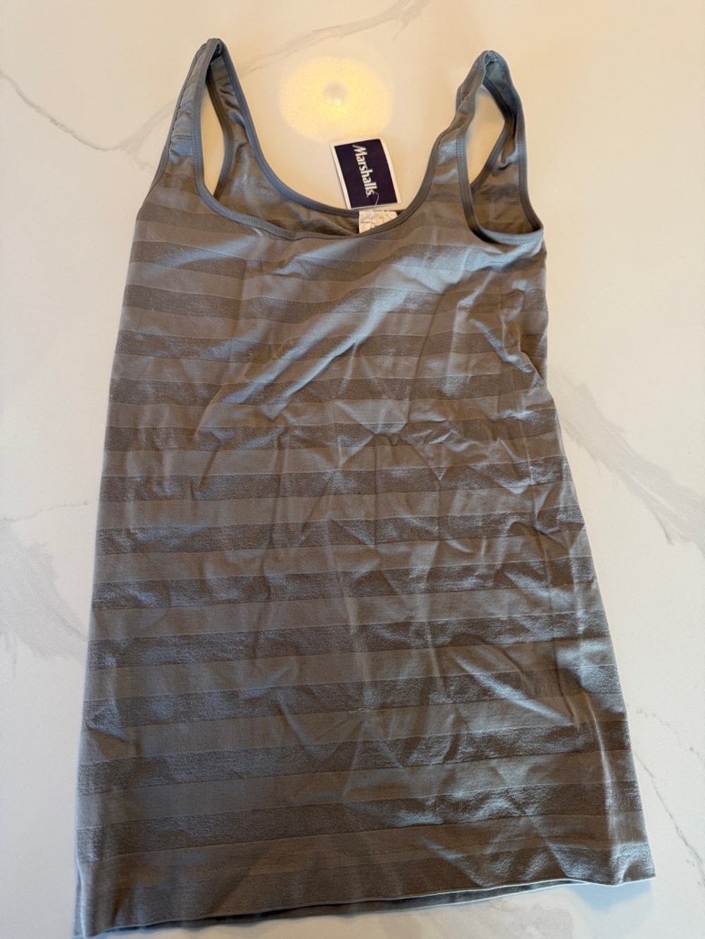 Mossimo Gray Striped Tank Top